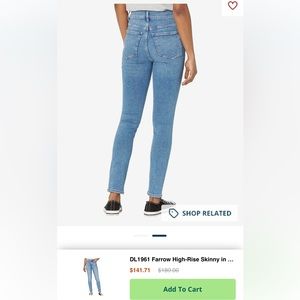 NWT DL1961 Farrow Cropped Jeans - Light Wash